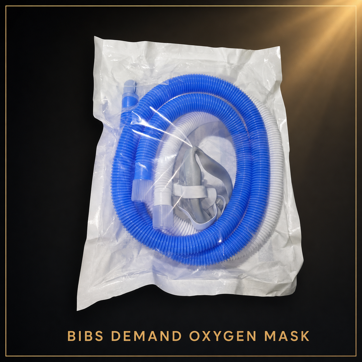 Oxygen mask and tubing accessory for a hyperbaric chamber