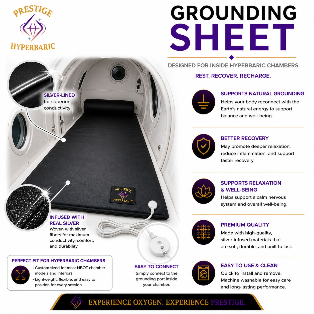 Conductive grounding sheet for in-chamber earthing