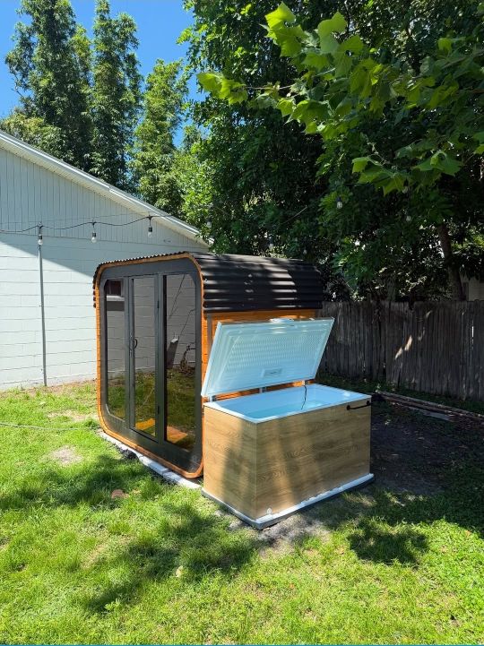 Prestige Cold Plunge insulated shell — outdoor installation