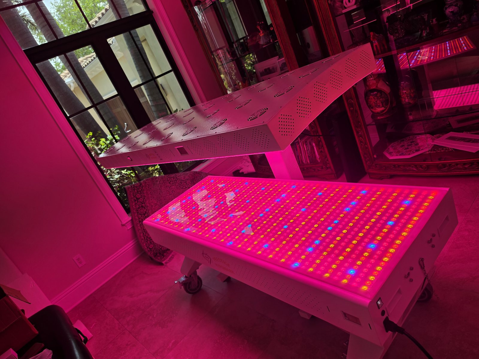 Red light therapy bed installed and tested by Prestige Hyperbaric technicians