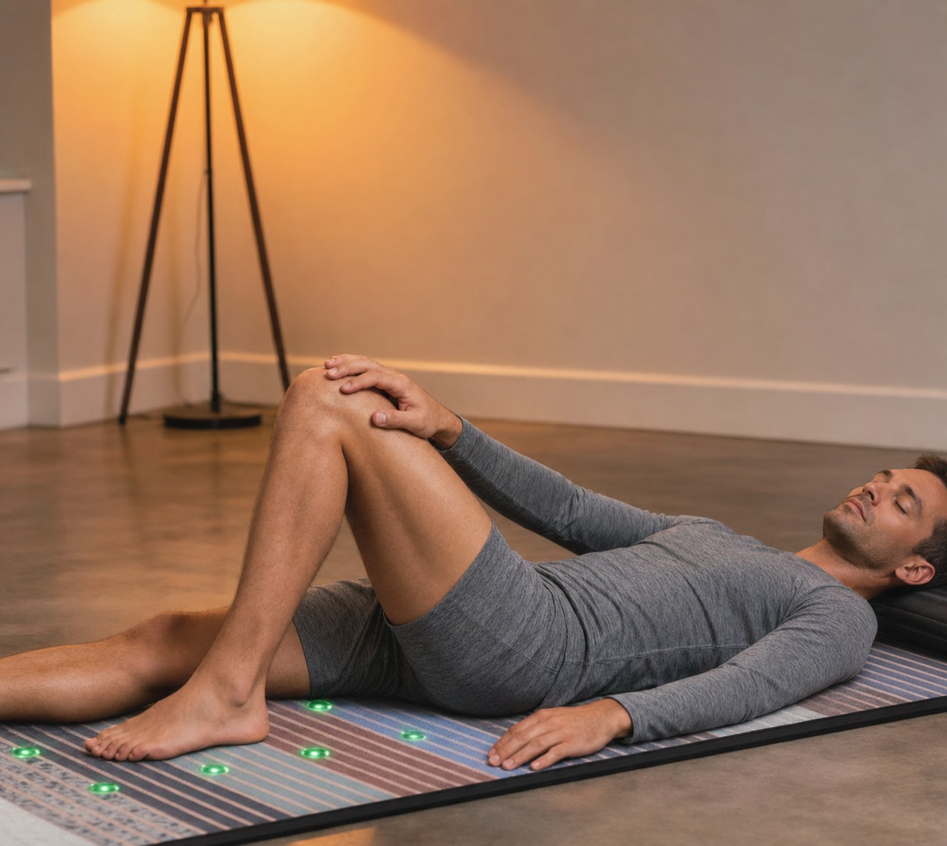 Prestige Hyper-PEMF Mat in use — full-body PEMF and red light therapy mat