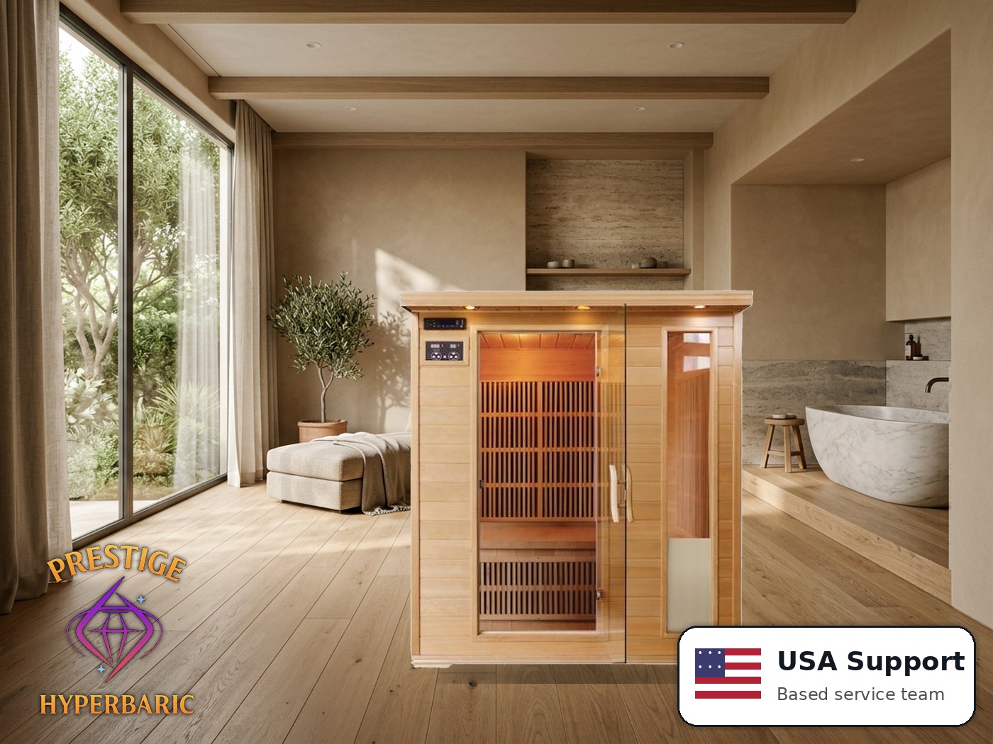 Prestige Wellness Classic Carbon Trio Sauna lifestyle product image