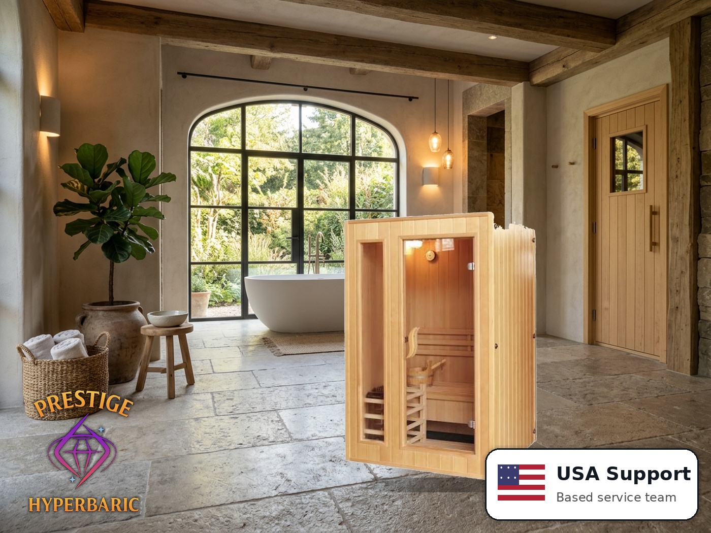 Prestige Wellness Classic Steam Duo Sauna lifestyle product image