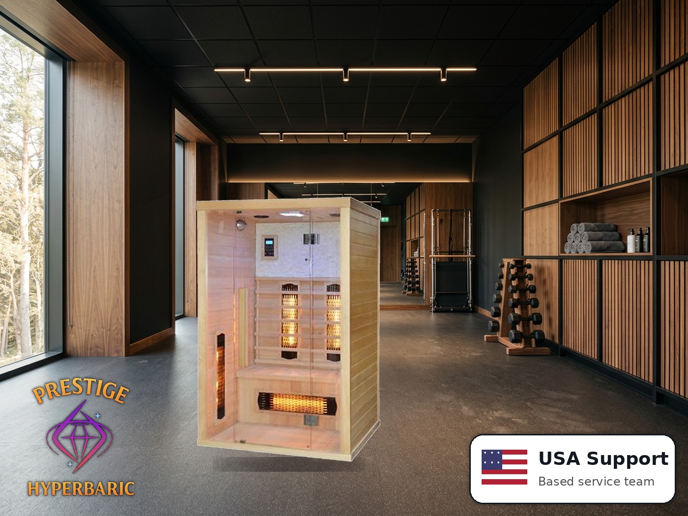 Prestige Wellness Mosaic Light Duo Sauna lifestyle product image
