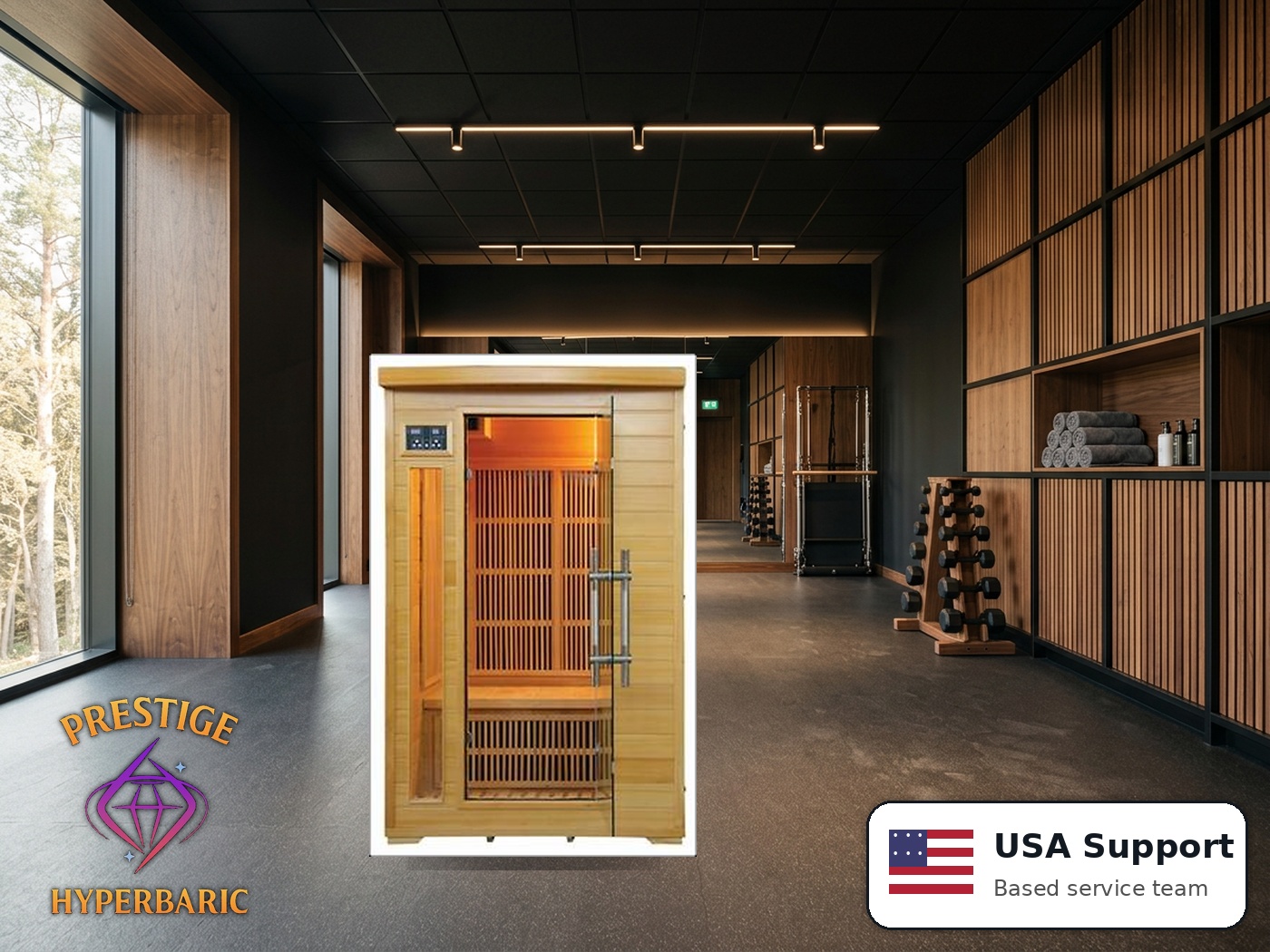 Prestige Wellness Signature Carbon Duo Sauna lifestyle product image